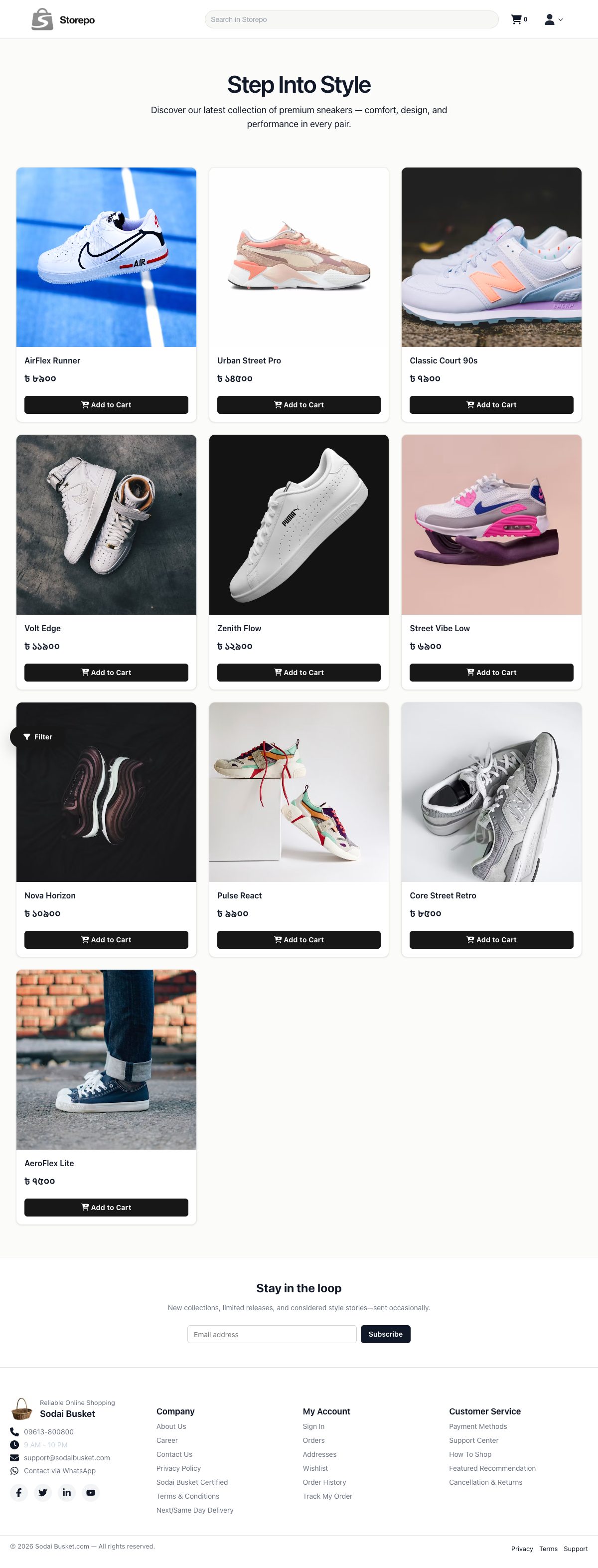 Bloom fashion storefront preview